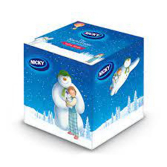 Picture of Tissues Cube Snowman Nicky 60s x12